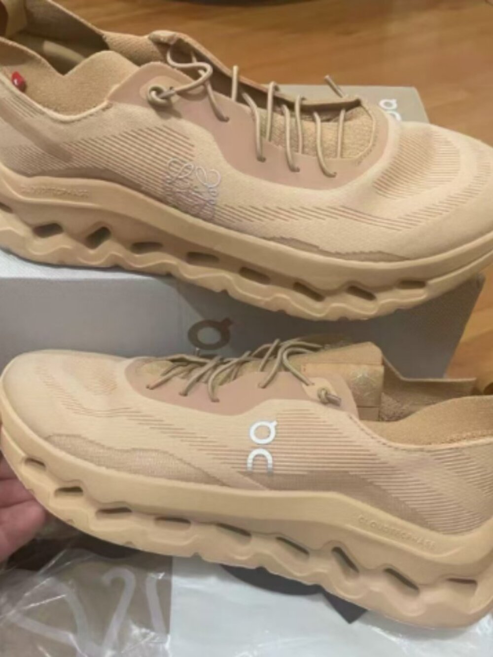 Loewe x On Cloudtilt Beige Mesh Sneakers
